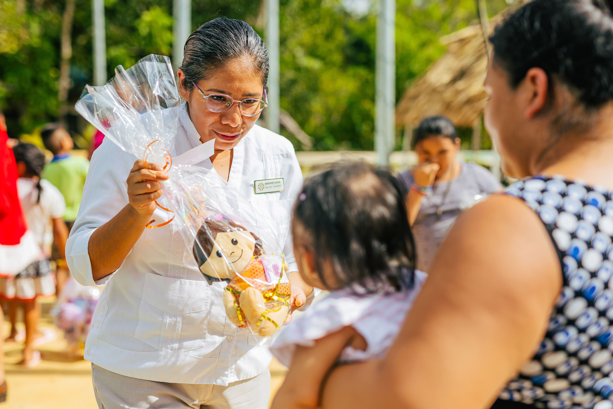 Donating a toy and making a child happy with Excellence Resorts Donating a toy and making a child happy with Excellence Resorts