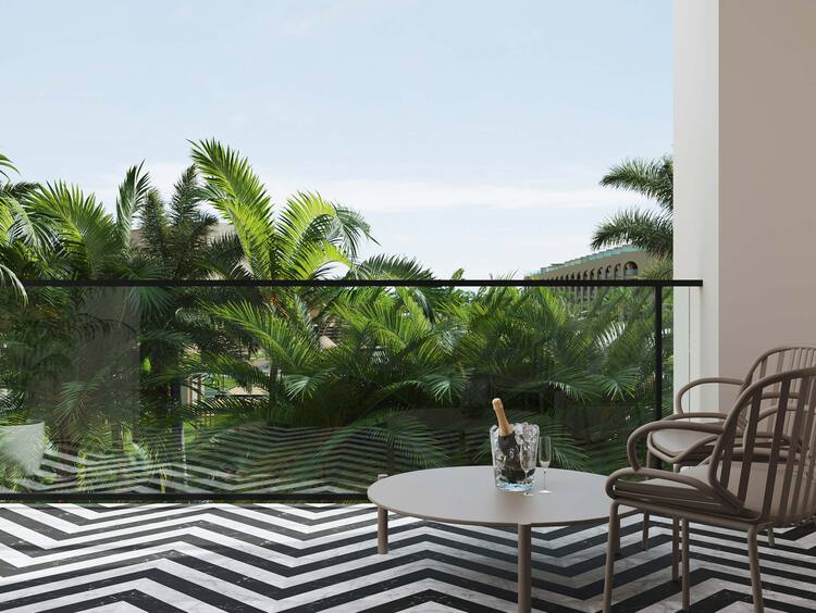 Cancún resort suite con vistas al jardín
