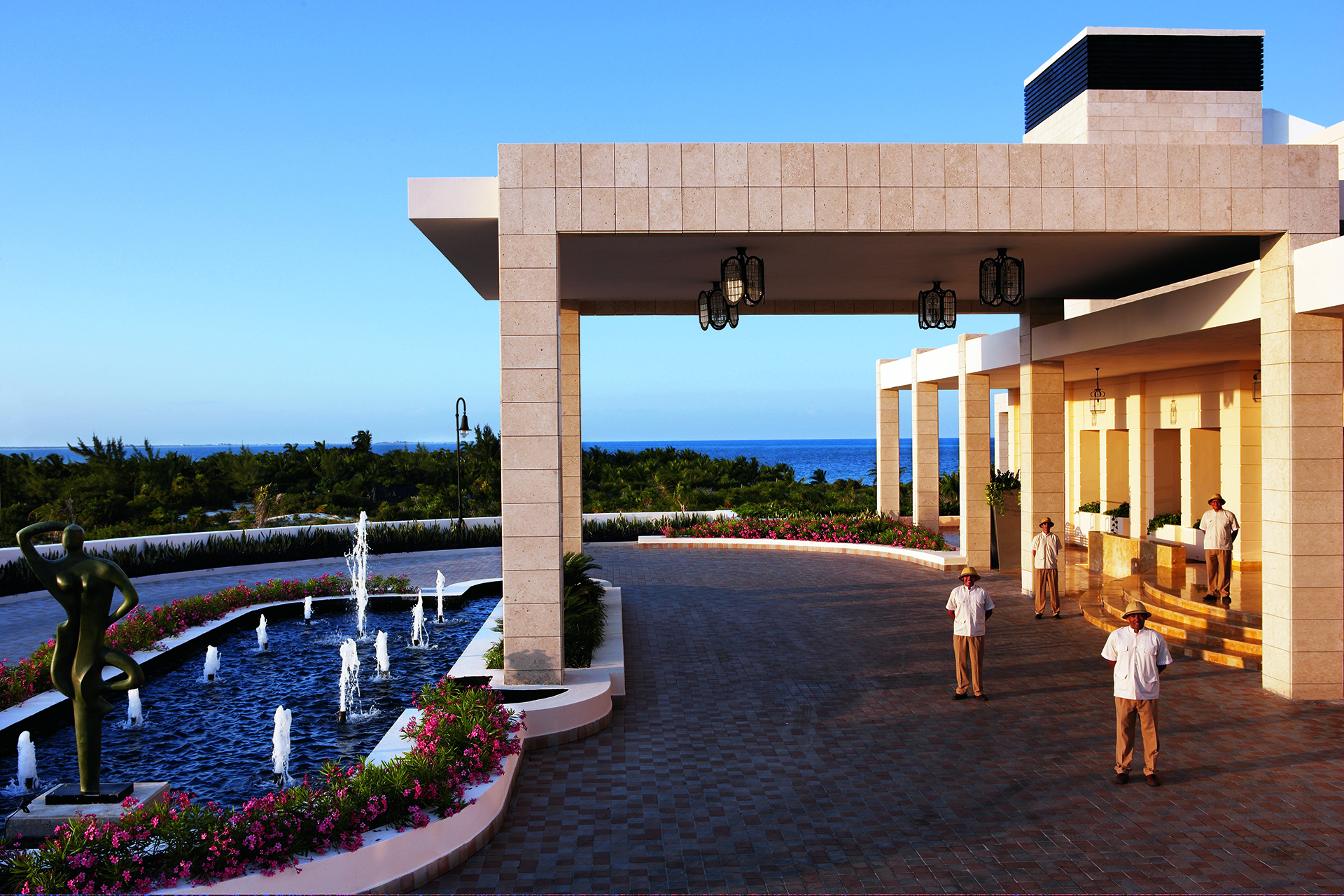 Luxury entrance to Excellence Playa Mujeres in a secluded community Luxury entrance to Excellence Playa Mujeres in a secluded community