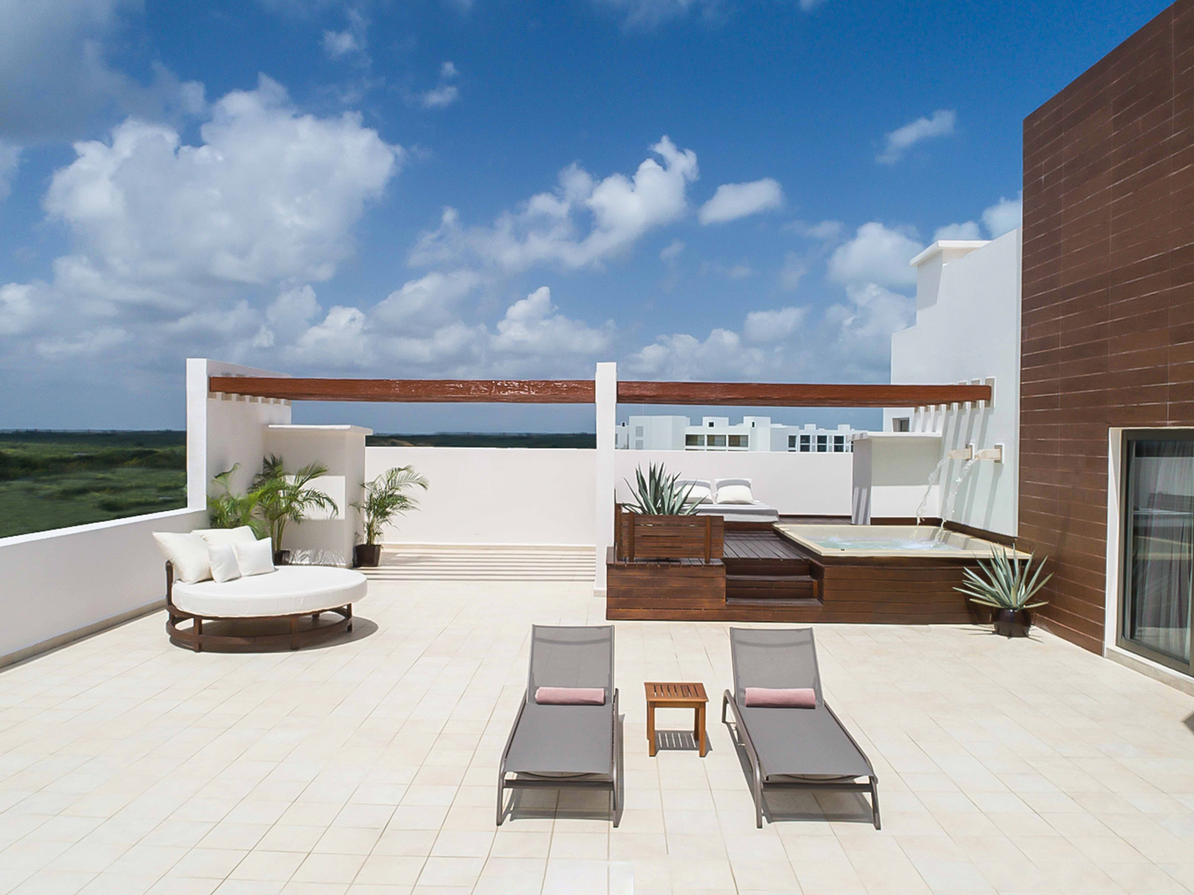 Rooftop terrace suite option in the luxury resort of Excellence Playa Mujeres Rooftop terrace suite option in the luxury resort of Excellence Playa Mujeres