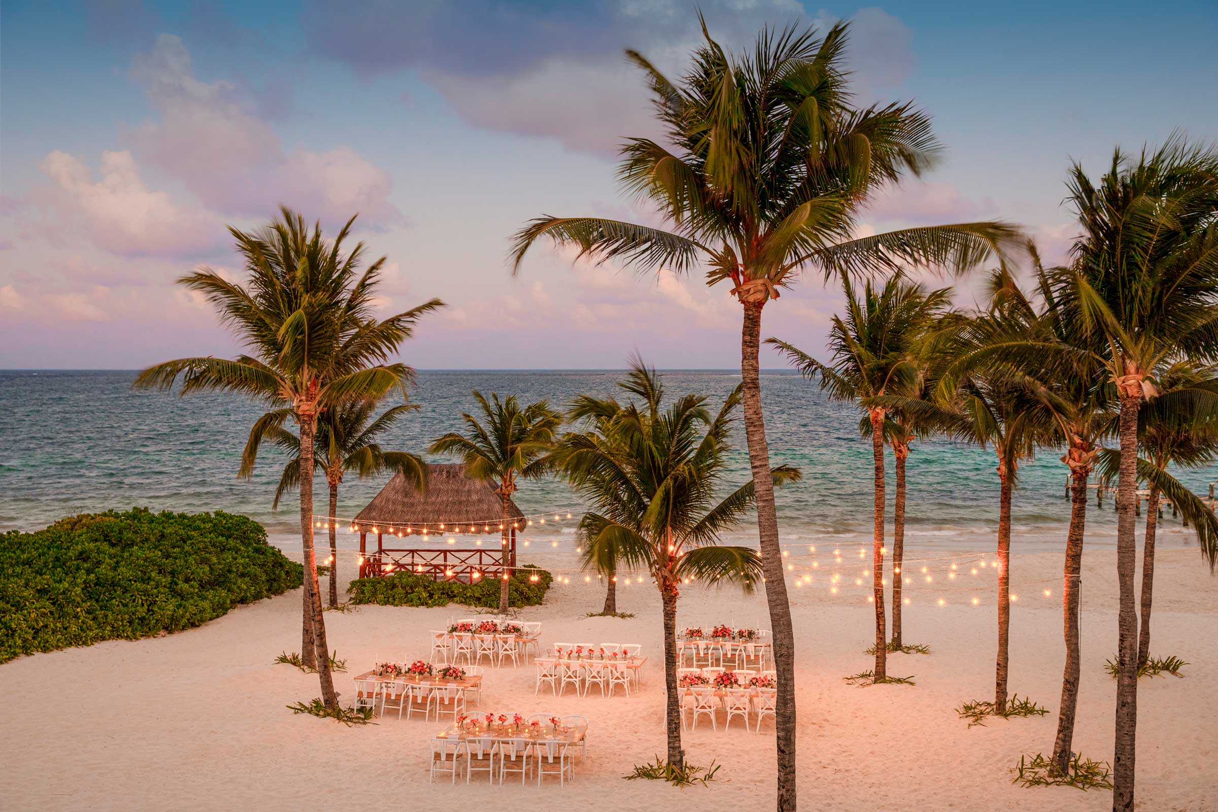 Riviera Maya Destination Wedding Dinner on the Beach