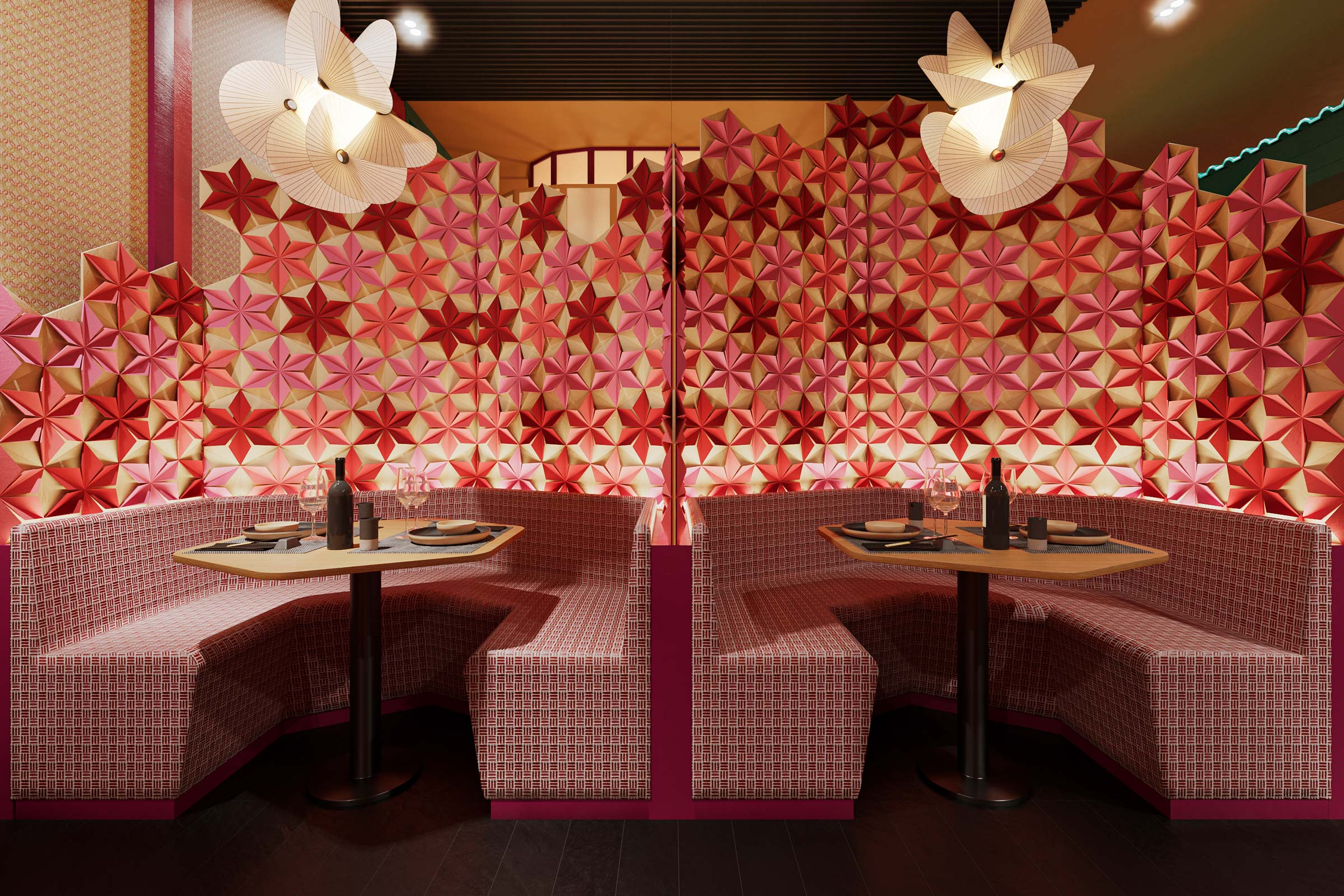Traditional Asian cuisine in a gourmet restaruant in Cancun