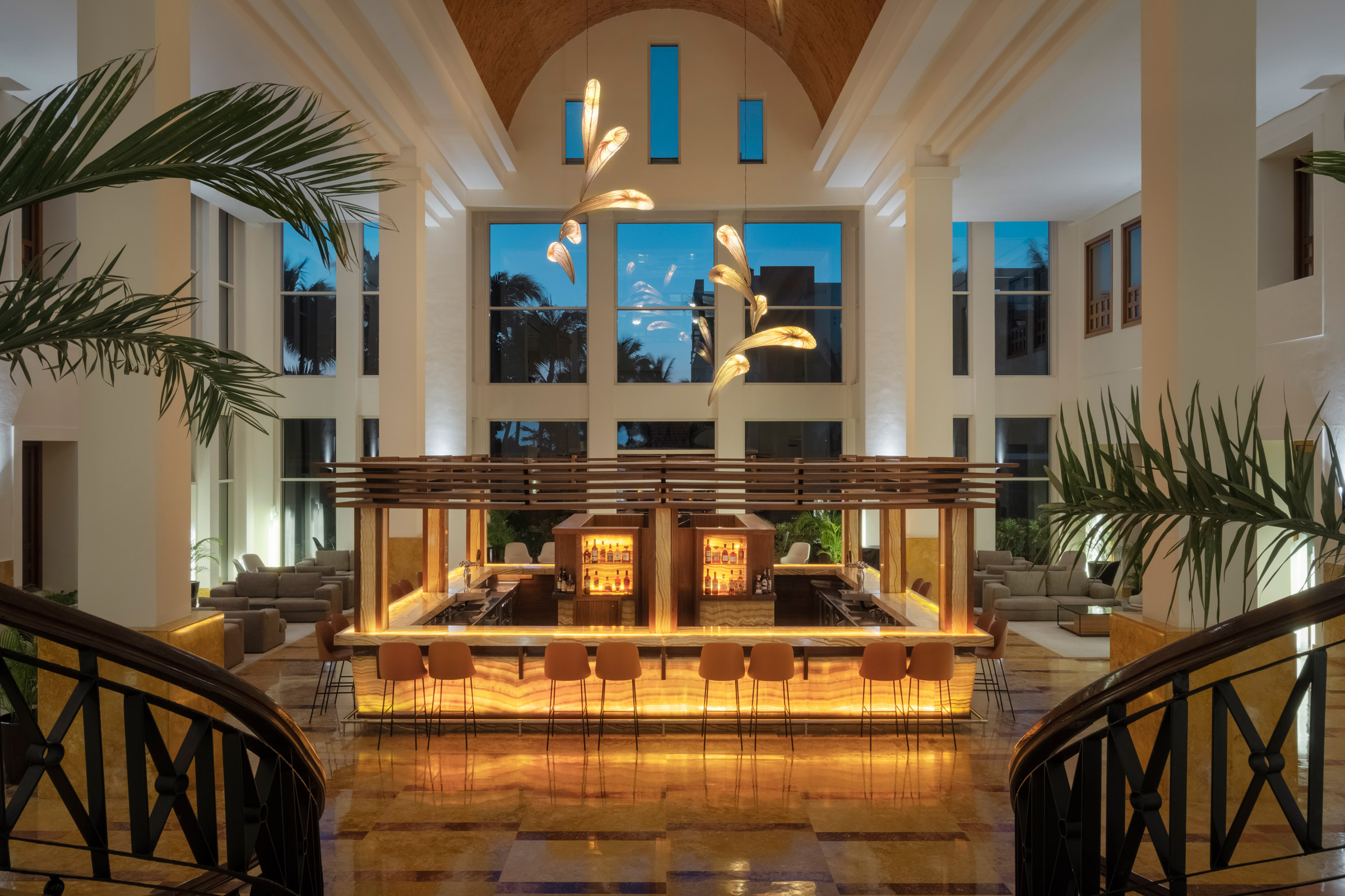 Luxurious martini bar in the Caribbean resort of Excellence Playa Mujeres Luxurious martini bar in the Caribbean resort of Excellence Playa Mujeres